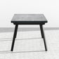 Royalcraft Patio Dining Expandable Table, 59"- 75" Aluminum Outdoor Dining Table, Rectangular Patio Table with Adjustable Feet, Metal Outdoor Table for 4-8 Person, Backyard Garden Porch Deck, Grey