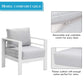 4 Piece Aluminum Sectional Sofa with Single Chair