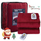 Heated Blanket Queen Size, Electric Blanket Dual Control Soft Velvet, 10 Heat Settings, 12 Hours Auto Off, Overheat Protection, Red