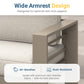May in Color Patio Furniture Metal Loveseat, Metal Outdoor Chairs with Upgraded Cushions, All-weather Outdoor 2 Seats Sofa Couch for Balcony, Garden, Deck, Backyard, Beige