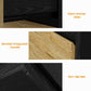 May in Color Wide Nightstand with 3 Drawers Set of 2, Black Large Nightstand for Bedroom, Home and Office, Black and Wood