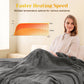 SUNVIVI Electric Heated Blanket, 84" x 62" Twin Size Electric Blanket with 10 Heating Levels and 12 Hours Auto-Off, Soft Flannel Blanket with ETL Certification,Grey
