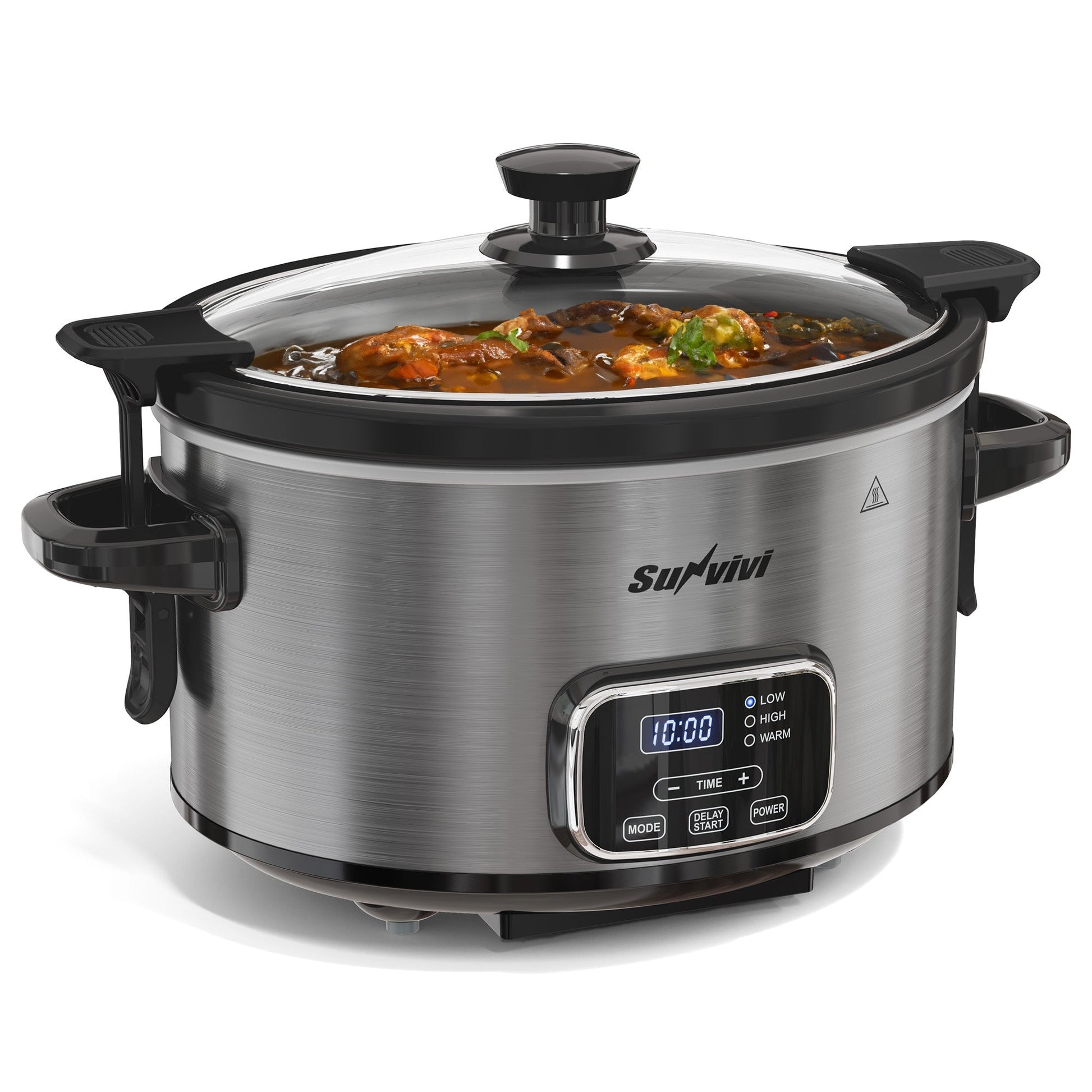 4QT Programmable Slow Cooker with Locking Lid - Slow Cookers