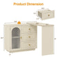 May in Color Modern Dressing Table and Chest of Drawers Combo, 3 Drawers & 1 Door, Perfect for Bedroom, Dressing Room