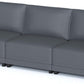110" Convertible Sectional Sofa Couch, 3-Seat Modular Couch, Multi-Functional Wear-Resistant Faux Leather Couches,Comfy Sofa for Living Room, Apartment and Office, Grey sectional sofa couch sectional sofa couch sectional sofa couch