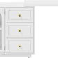 RoyalCraft 83?¡À Large Extendable Makeup Vanity Desk, Corner Vanity Table with 3 Drawer & 2 Door, Modern Dressing Table and Chest of Drawers Combo, Accent Vanity for Bedroom, Dressing Room