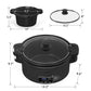 Sunvivi 4QT Slow Cooker, Programmable Pot with Locking Lid, Removable Ceramic Pot, 3 Heating Settings & Time Control,Dishwasher-safe Lid & Pot, Grey