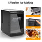 Heynemo Clear Ice Maker for Home – Compact Countertop Ice Machine with 1.6" Square Ice Cubes, Self-Cleaning, LED Light & Timer, Portable Electric Ice Maker for Kitchen, Bar, RV, Black