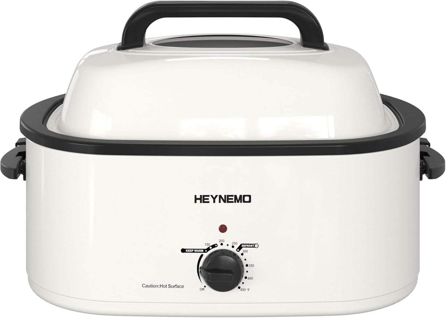 Superjoe 22 QT Electric Roaster Oven, with Self-Basting Lid, Stainless Steel Roaster Pan, White-1