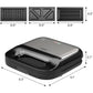 Superjoe Waffle Iron, Panini Press Grill and Sandwich Maker Set, 3 in 1 Electric Sandwich Press with Removable Non-Stick Plates, Indicator Lights & Cool Touch Handle 750W