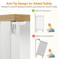 May in Color Tall 3 Drawer Nightstand Set of 2, Modern Bedside Table with Solid Wood Knobs, Wood Side Table for Bedroom, Living Room, White