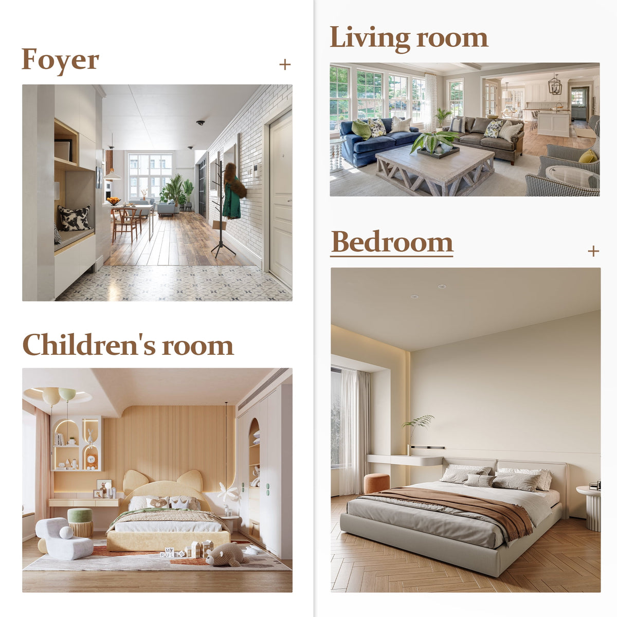 May in Color Revamp 6-Drawer Double Dresser, White Wooden Storage Cabinet for Bedroom