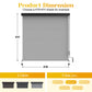 Superjoe Outdoor Roller Shades with 95% UV Blockout, 6'L x 6'W Exterior Cordless Patio Shades Roll Up Outdoor Blinds for Porch Gazebo, Blockout Waterproof Protect Privacy, Grey