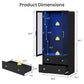 Heynemo 64'' Tall Display Cabinet with Acrylic Doors and LED Lights, Black