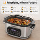 Heynemo 6.5 Quart 12-in-1 Programmable Multi Slow Cooker, Food Warmer Pot with Digital Timer, Temp Control