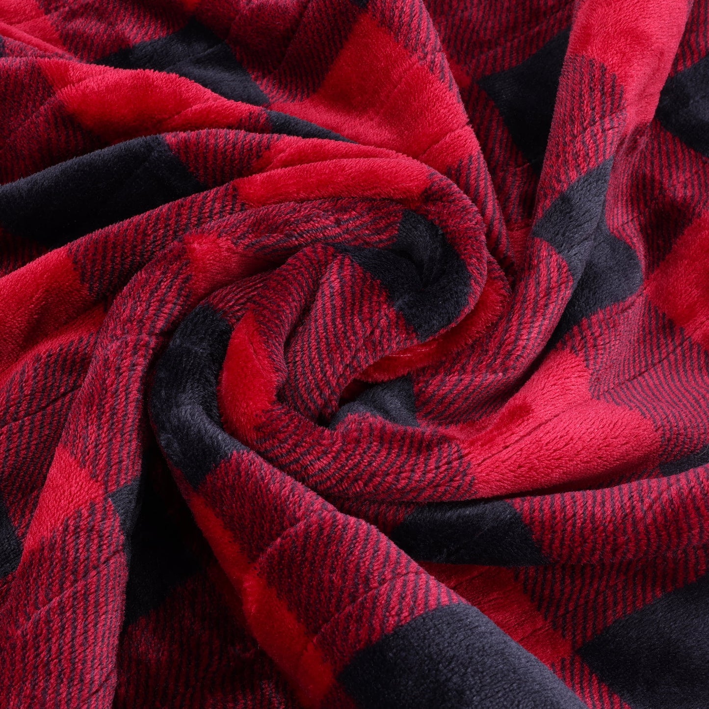Superjoe Electric Throw Heated Blanket, Double-Layer Flannel, 4 Heat Settings and Auto-off, 60" x 50", Red Plaid