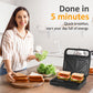 Heynemo Versatile 3-in-1 Waffle Maker & Panini Press, 850W Electric Sandwich Maker with Removable Non-Stick Plates, Tempered Glass Lid, Cool Touch Handle & Easy Cleanup