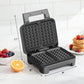 Heynemo Nonstick Waffle Machine, 2 Slices Waffle Iron, Electric Breakfast Maker with Temp Control & Indicator Light, Easy to Clean, Black