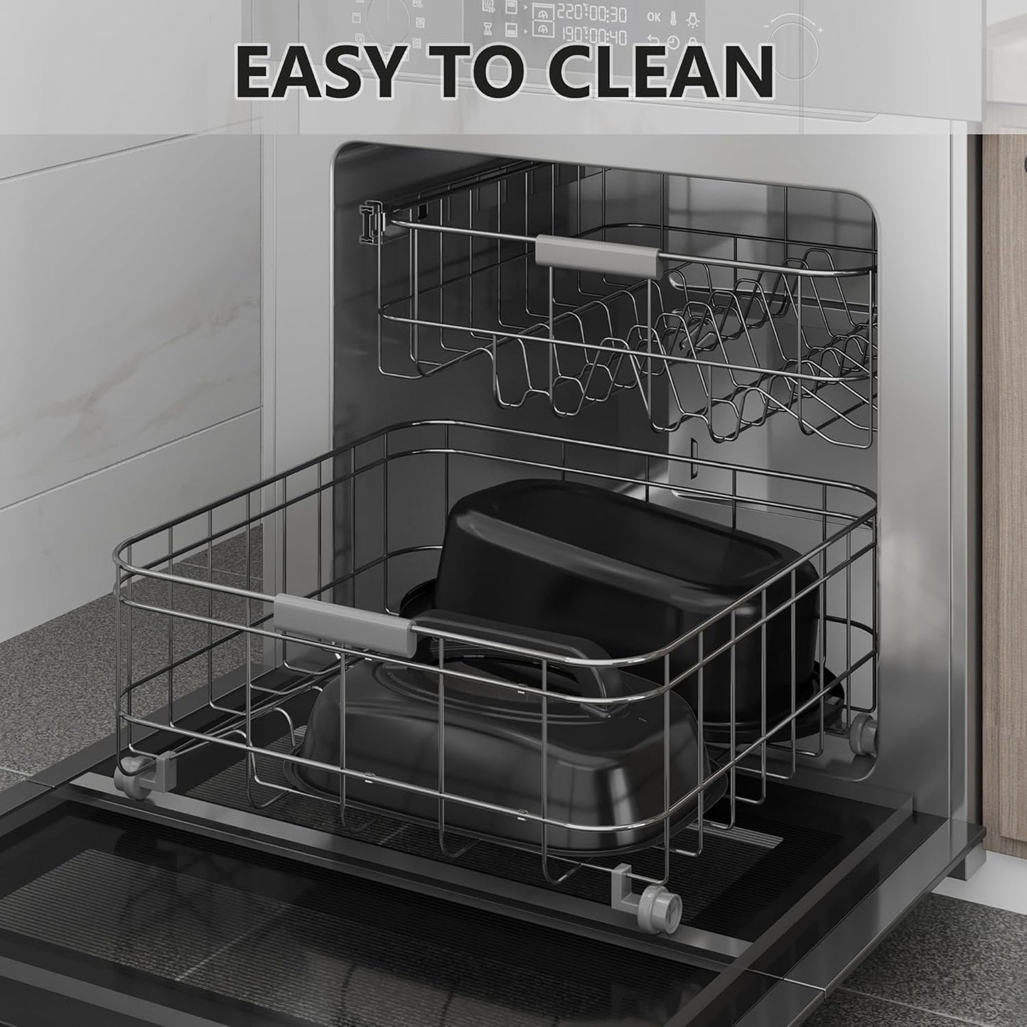 Superjoe 28 QT Roaster Oven Electric with Self-Basting Lid, Removable Pan, Variable Temp - Silver