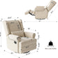 Royalcraft Swivel Nursery Glider Recliner, Comfy Upholstered Glider Chair with Lumbar Pillow and Footrest