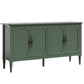 May in Color 58" Wood Buffet Cabinet, Mid-Century Modern Console Cabinet, with 4 Door & Media Storage, for Entryway, Living Room, Dining Room, Bedroom, Green