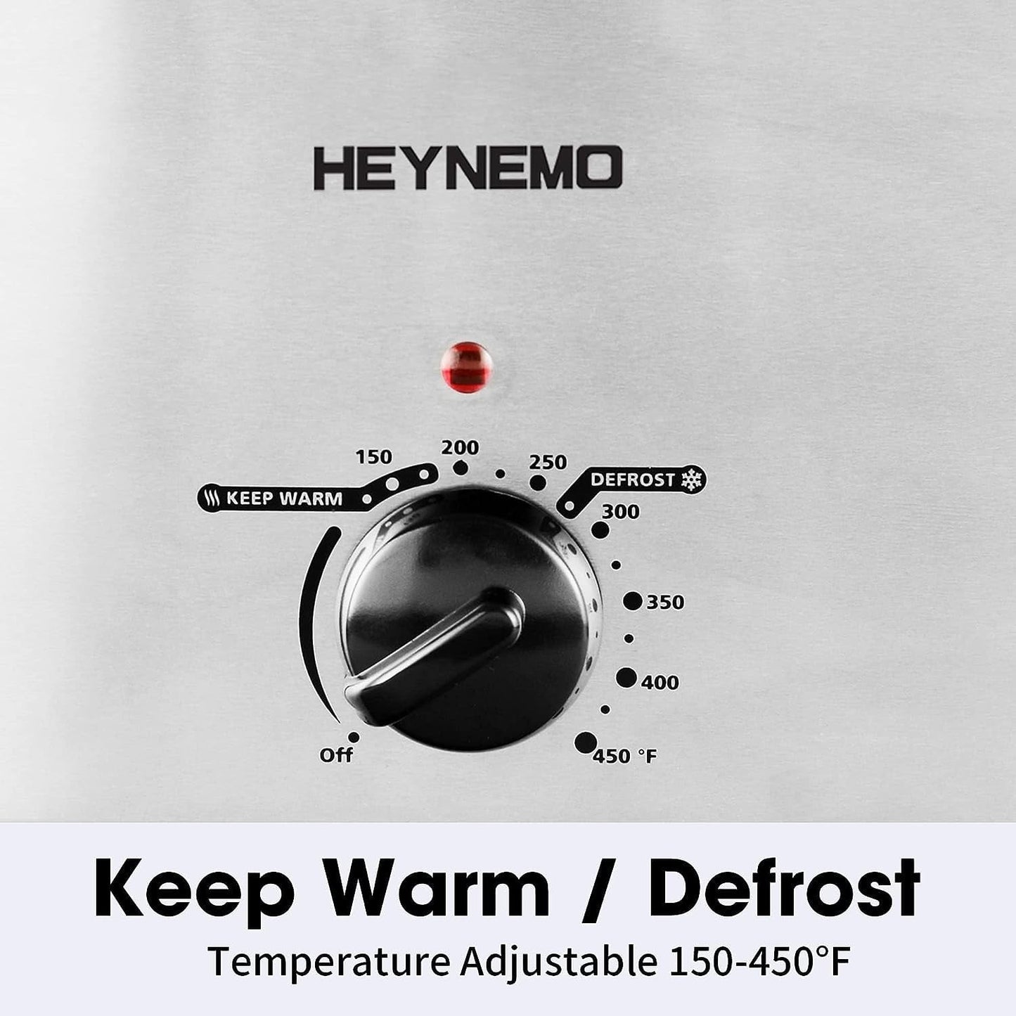 Superjoe 22 Quart Roaster Oven with Self-Basting Lid, Turkey Roaster Oven with Removable Insert Pot, Stainless Steel Silver