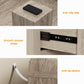 May in Color Modern Chest of Drawers Set of 2, with Rounded Table Corners, Natural Wood