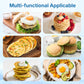 CozyHome Mini Burger Press Maker with Egg Cooker Ring, Black Breakfast Sandwich Maker with Non-Stick Plate, Electric Omelette Maker for Stuffed Burgers, Sliders, English Muffins, Waffle, Croissants