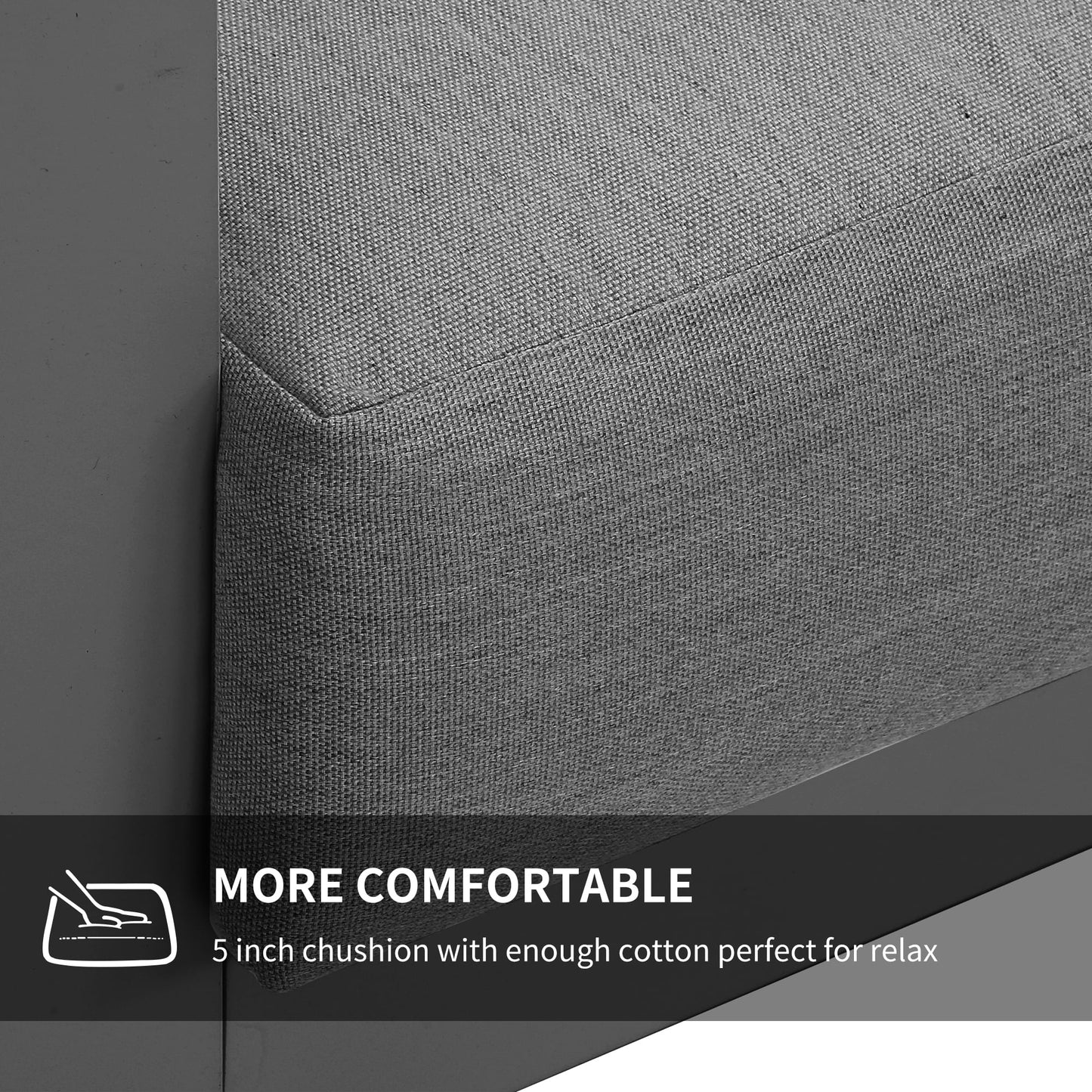 Superjoe Outdoor 2-Seat Patio Aluminum Loveseat Sofa Couch Furniture with Light Grey Cushions, Grey