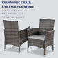 5 Pieces Wicker Patio Dining Set