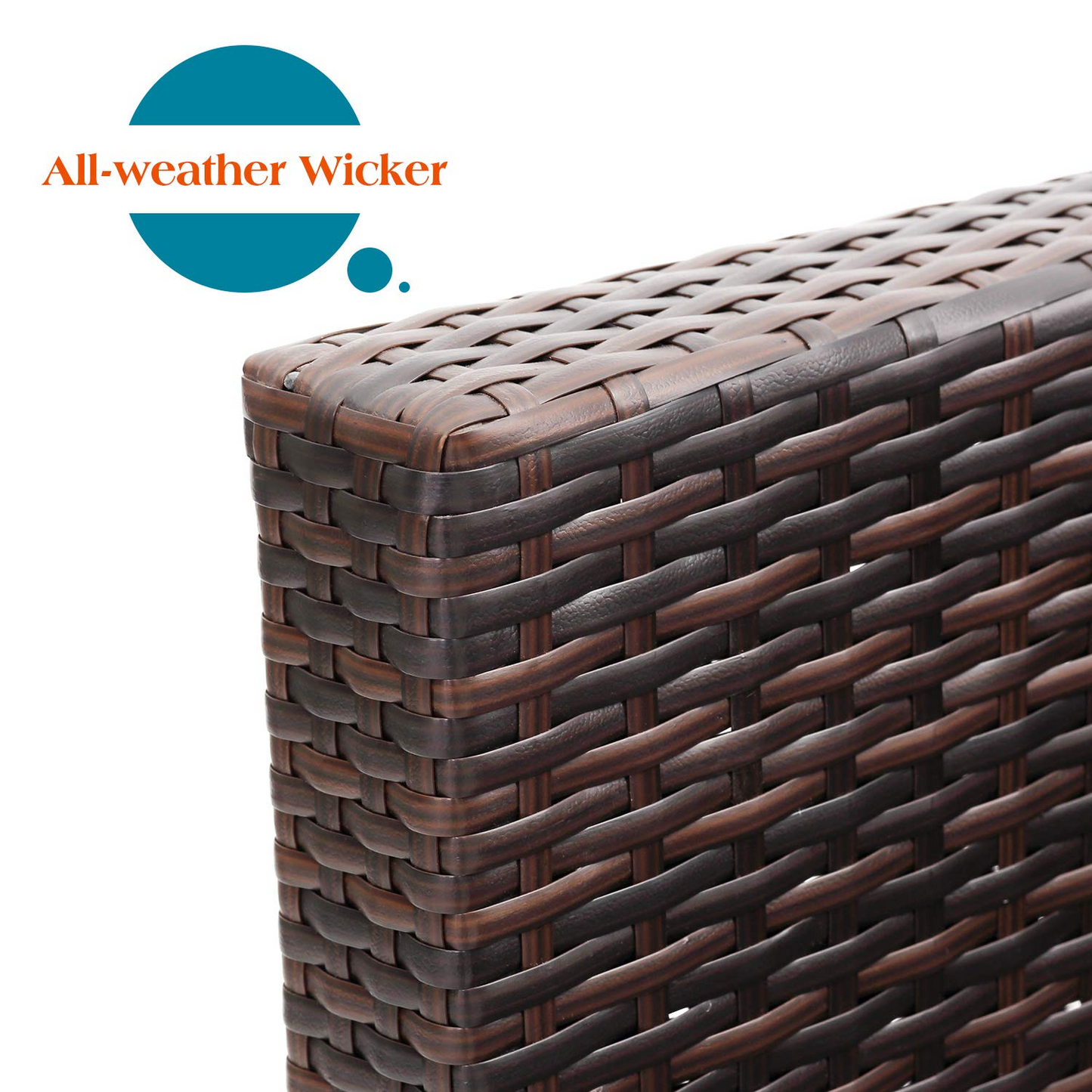 4 Pieces Wicker Sofa Set with Cushion