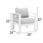 2 Pieces Patio Furniture Aluminum Armchair