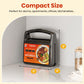 Sunvivi 3-in-1 Electric Sandwich Maker & Waffle Grill, 800W Panini Press with Non-Stick Removable Plates & Tempered Glass Top, Cool Touch Handle, Black