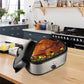 Superjoe 20 Quart Electric Roaster Oven with Self-Basting Lid & Removable Pan,Stainless Steel,Sliver,1 PCS