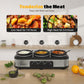 Sunvivi Slow Cooker with 10 Cooking Liners for Parties with 3 Spoons, Lid Rests, Total 4.5QT, Silver