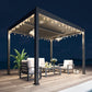 RoyalCraft 10'x12' Adjustable Louvered Pergola, Metal Hardtop Pergola with Adjustable Roof for Patio, Heavy-Duty Aluminum Outdoor Pergola, Deck, Garden, Yard, Black