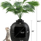 Superjoe Plant Hidden Cat Litter Box Plastic Rattan DIY Home Decor, Black
