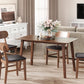 Heynemo 44.3" Dining Table for 2-4 People, Farmhouse Solid Wood Kitchen Table, 300LBS Capacity, Small Modern Rectangular Table for Dining Room, Living Room, Home Office, Terrace, Courtyard, Brown