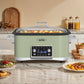 Heynemo 8QT 12-in-1 Programmable Slow Cooker, Multi-Cooker with Timer, Temperature Control, Removable Non-Stick Pot & Dishwasher-Safe Glass Lid, Green