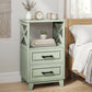 May in Color Tall Nightstand with 2 Drawers and Open Shelf Above, Ideal for Bedroom, Living Room, Home Office