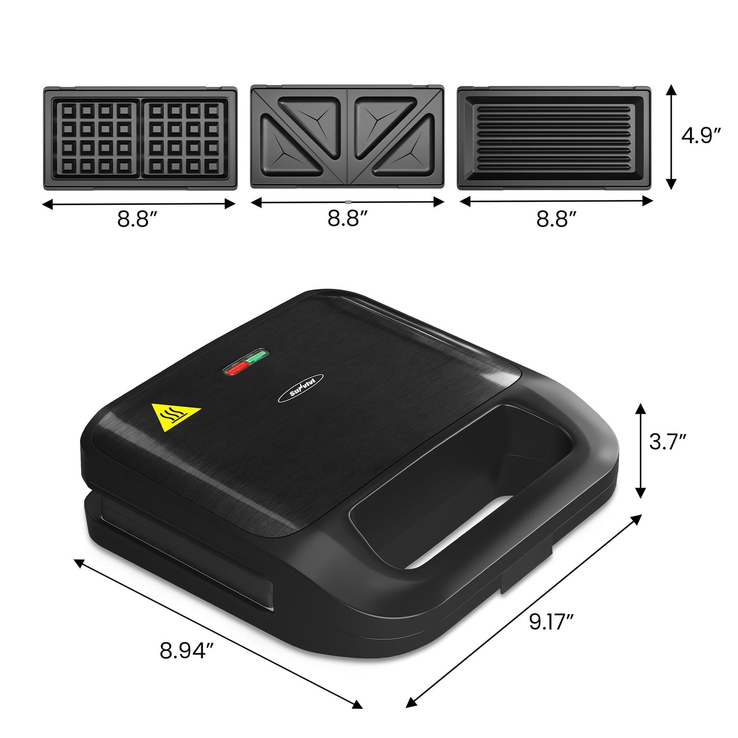 RoyalCraft Roaster Oven 28 Quart, Electric Roaster Oven with Visible & Self-Basting Lid, Turkey Roaster Oven with Removable Pan & Rack, Variable Temperature Control, Stainless Steel, Silver