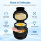 CozyHome Mini Burger Press Maker with Egg Cooker Ring, Black Breakfast Sandwich Maker with Non-Stick Plate, Electric Omelette Maker for Stuffed Burgers, Sliders, English Muffins, Waffle, Croissants