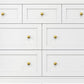 Royalcraft 7 Drawer Dresser, Modern Chest of Drawers with Gold Knobs, Wooden TV Stand Storage Organizer for Bedroom, Living Room, Entryway