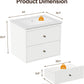 Royalcraft 24'' Bathroom Vanity with Sink, Floating Bathroom Vanity Sink Cabinet with 2 Fluted Drawers, Wall Mounted Bathroom Storage Cabinet with Sink Combo Set, White