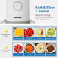 May in Color Portable Electric Food Processor, 350W 4-in-1 Blender with Stainless Steel Bowl, 2 Speed Control, Grinder & Juicer