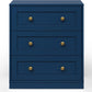 Royalcraft 3-Drawer Nightstand, Spacious Bedside Table with Gold Round Knobs, Modern Wooden End Table, Accent Chest of Drawers for Bedroom, Living Room, Hallway, or Closet