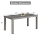 May in Color Wooden Aluminum Dining Table, Grey Outdoors Aluminum Table