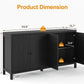 RoyalCraft Sideboard Buffet Cabinet with Storage, 60'' Mid Century Modern Storage Cabinet with 4 Doors and Adjustable Shelves, Accent Cabinet for Entryway, Dining Room, Living Room, Bedroom
