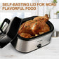 Superjoe 26 QT Electric Roaster Oven, Stainless Steel Turkey Roaster Pan, Self-Basting Lid Removable Insert Pot for Gathering and Dining