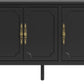 RoyalCraft Storage Cabinet with 2 Doors & 3 Drawers, Mid-Century Sideboard Cabinet with Adjustable Shelves, Wood Buffet Cabinet with Turned Legs, Ideal for Entryway, Living Room, Dining Room